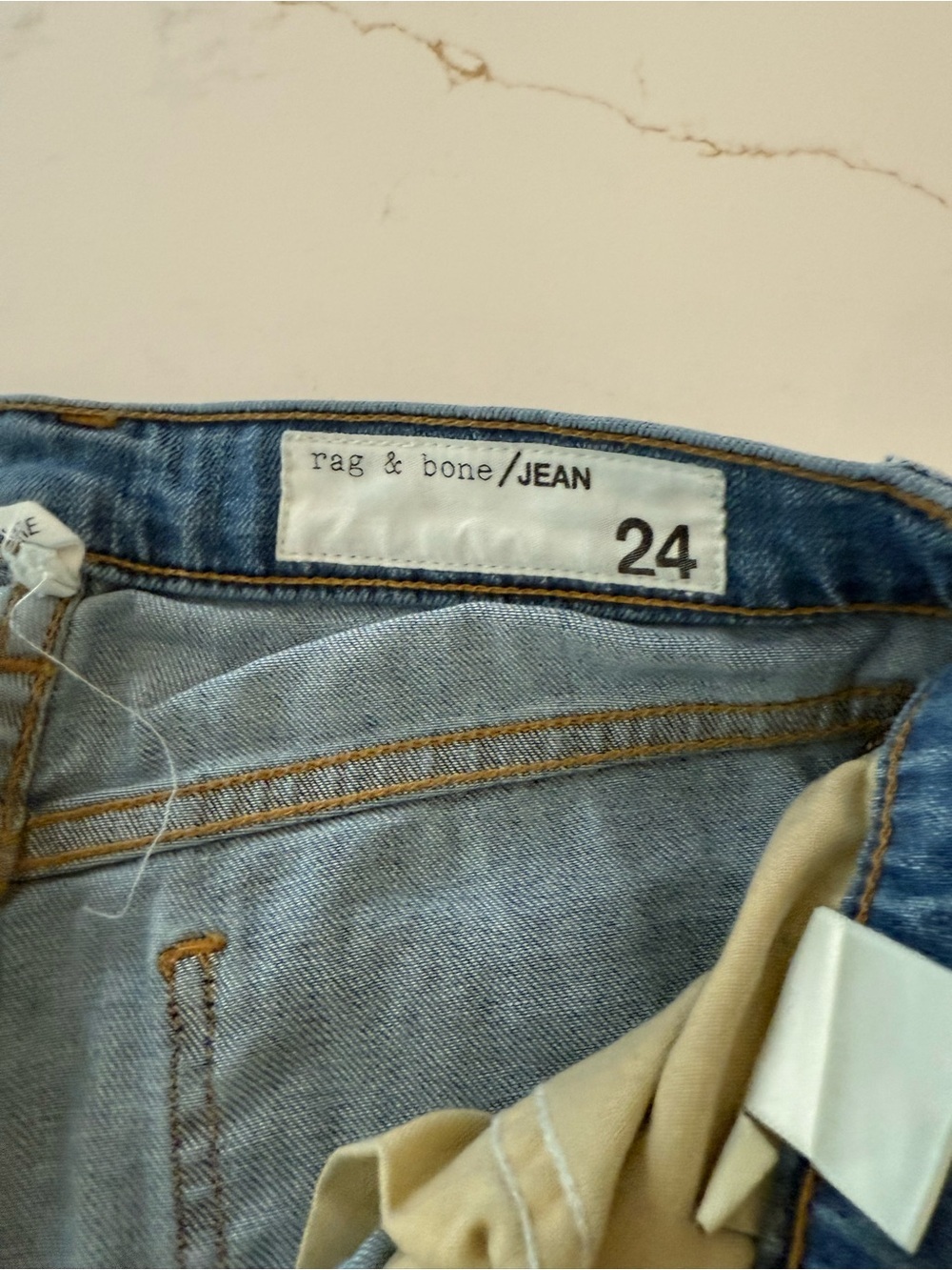 Rag & Bone Distressed Flare Jeans Light Wash Raw Hem Bell Bottom Denim - Picture 3 of 6
